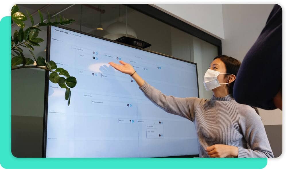 Women showing polls results